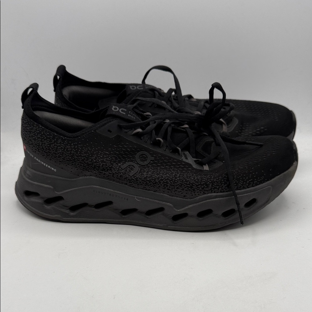 On Running Clour Surfer Max Men's 12 Black Athletic Sneakers S4